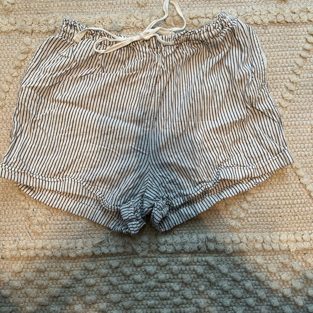 Striped draw string shorts